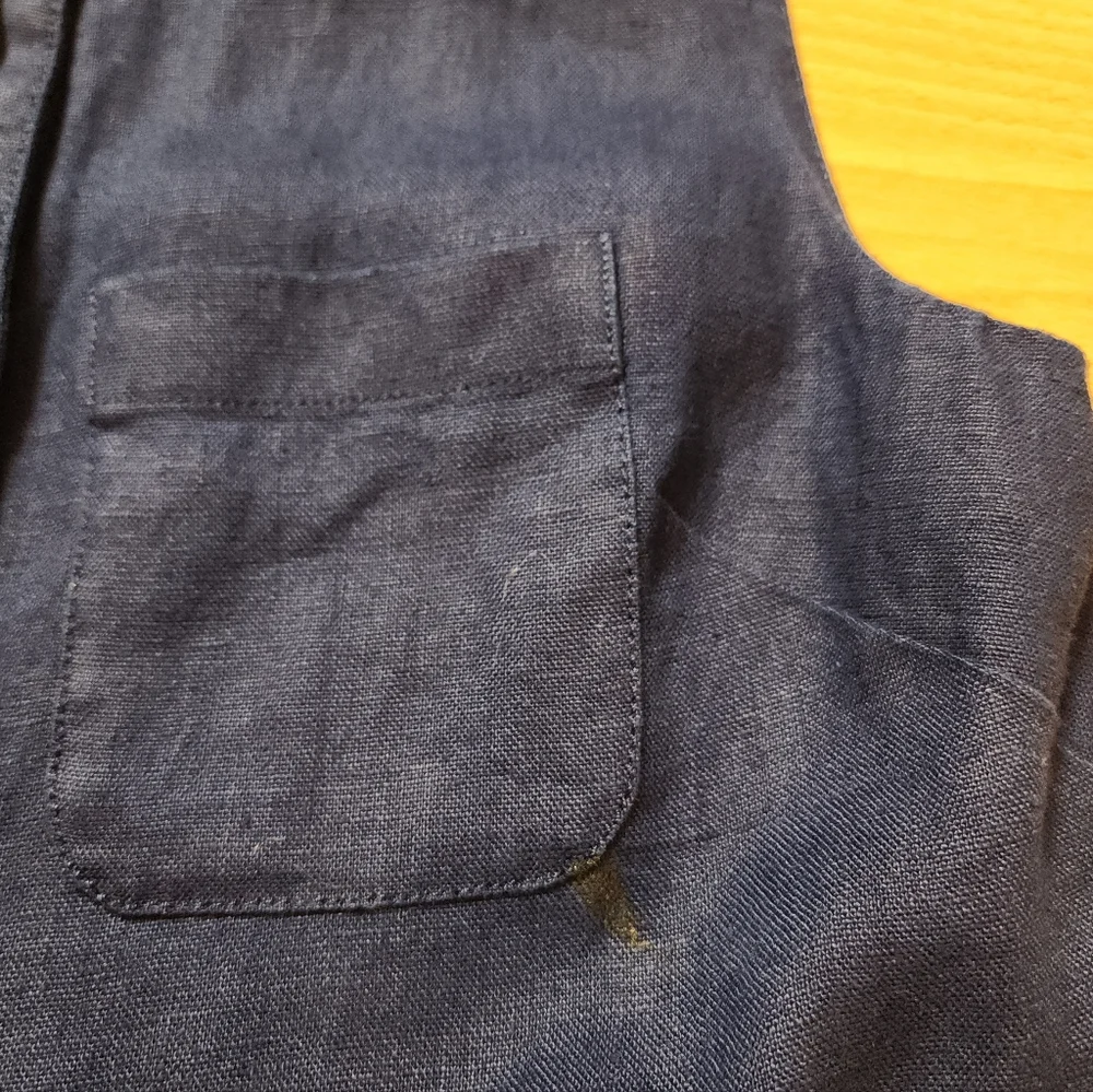 NWT J. Crew‎ 100% Linen Blue Sleeveless Button Shift Mini Dress Size XS - Picture 15 of 15